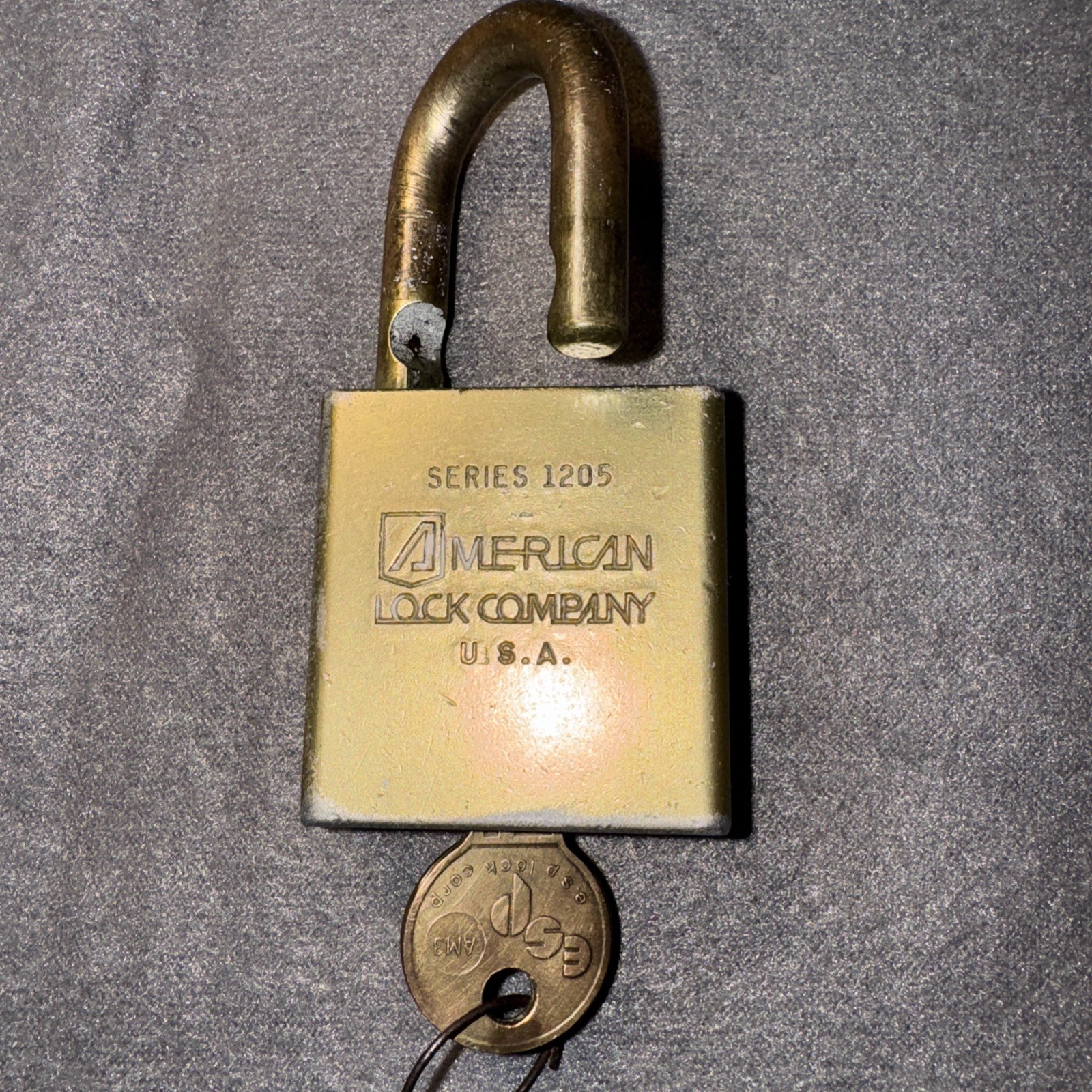 Vintage Lock American Lock Company USA Series 1205 UFM With Working Key Military