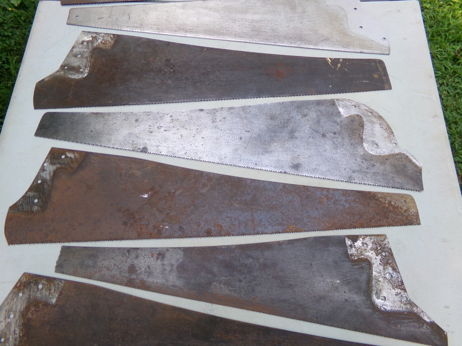 Hand Saw Blades Lot of 13 Woodworking Tools Disston