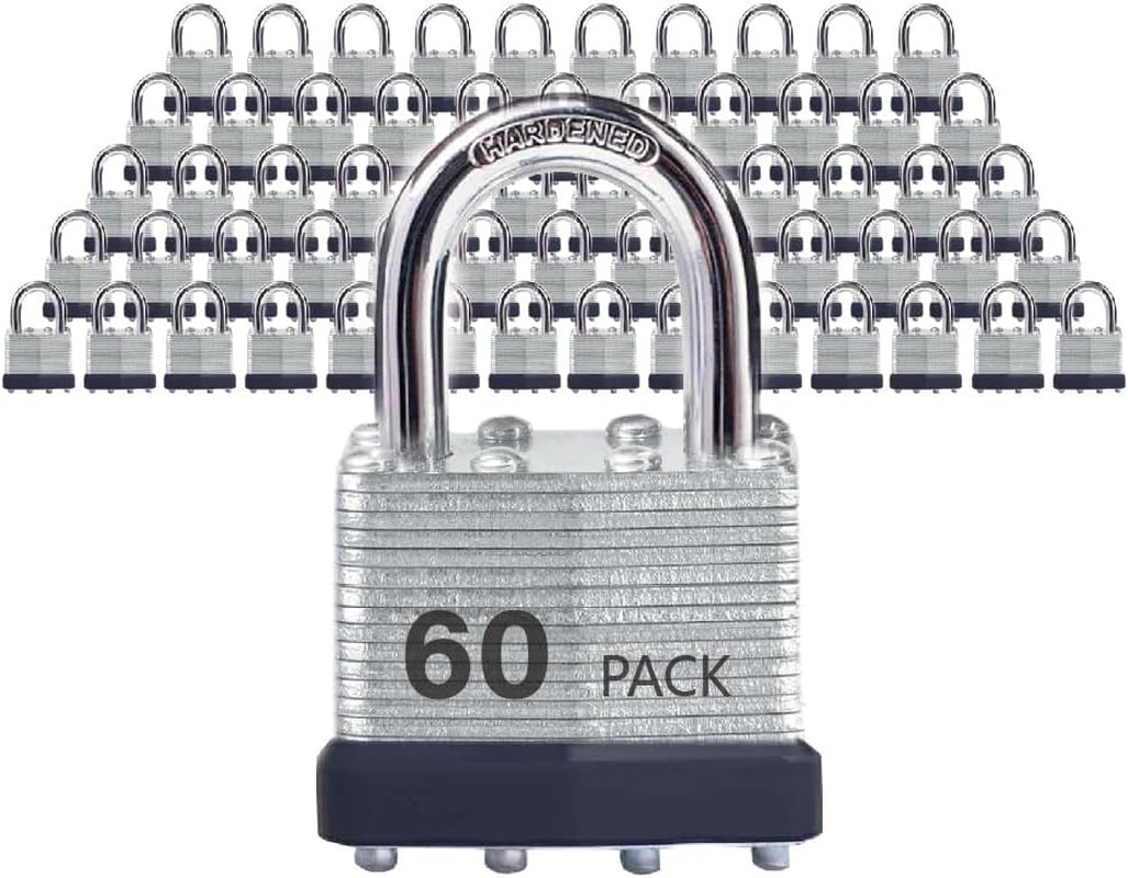 Keyed Alike Laminated Steel Padlocks with Normal Shackle for Sheds, Fences & Loc