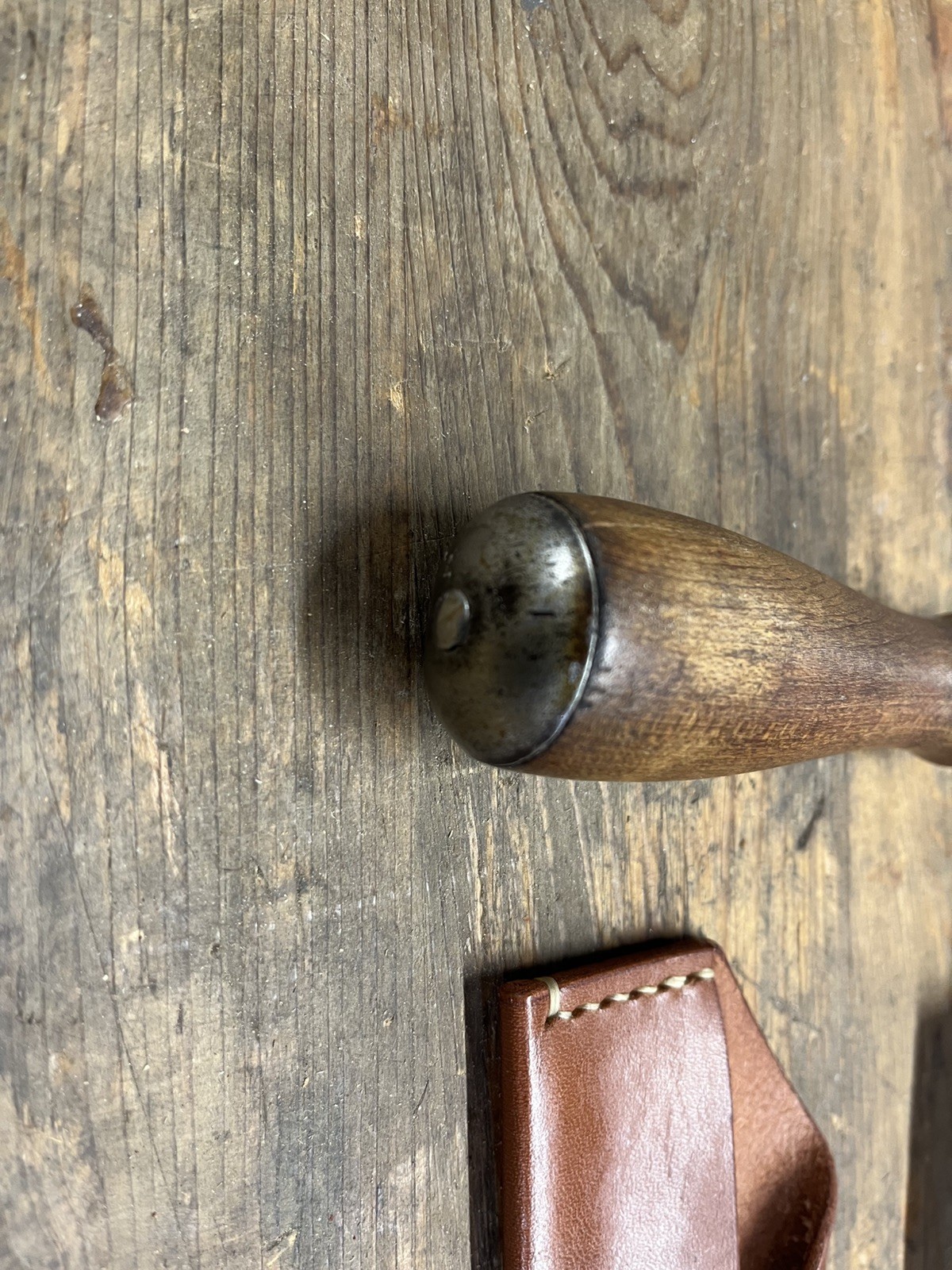 T.H. Witherby 8” Draw Knife with Texas Heritage Leather Cover