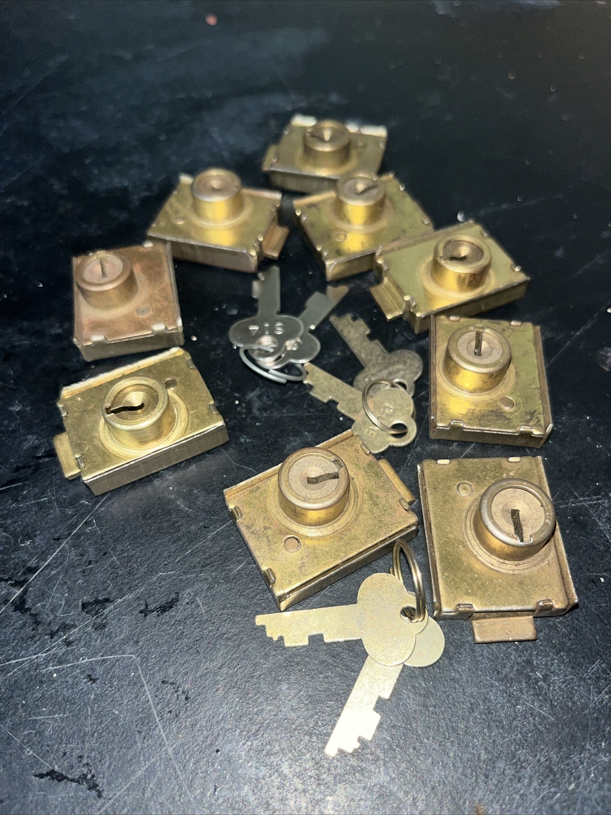 Lot Of 9 Keil Letter Box Cabinet Locks Without Keys New Older Stock USA Made