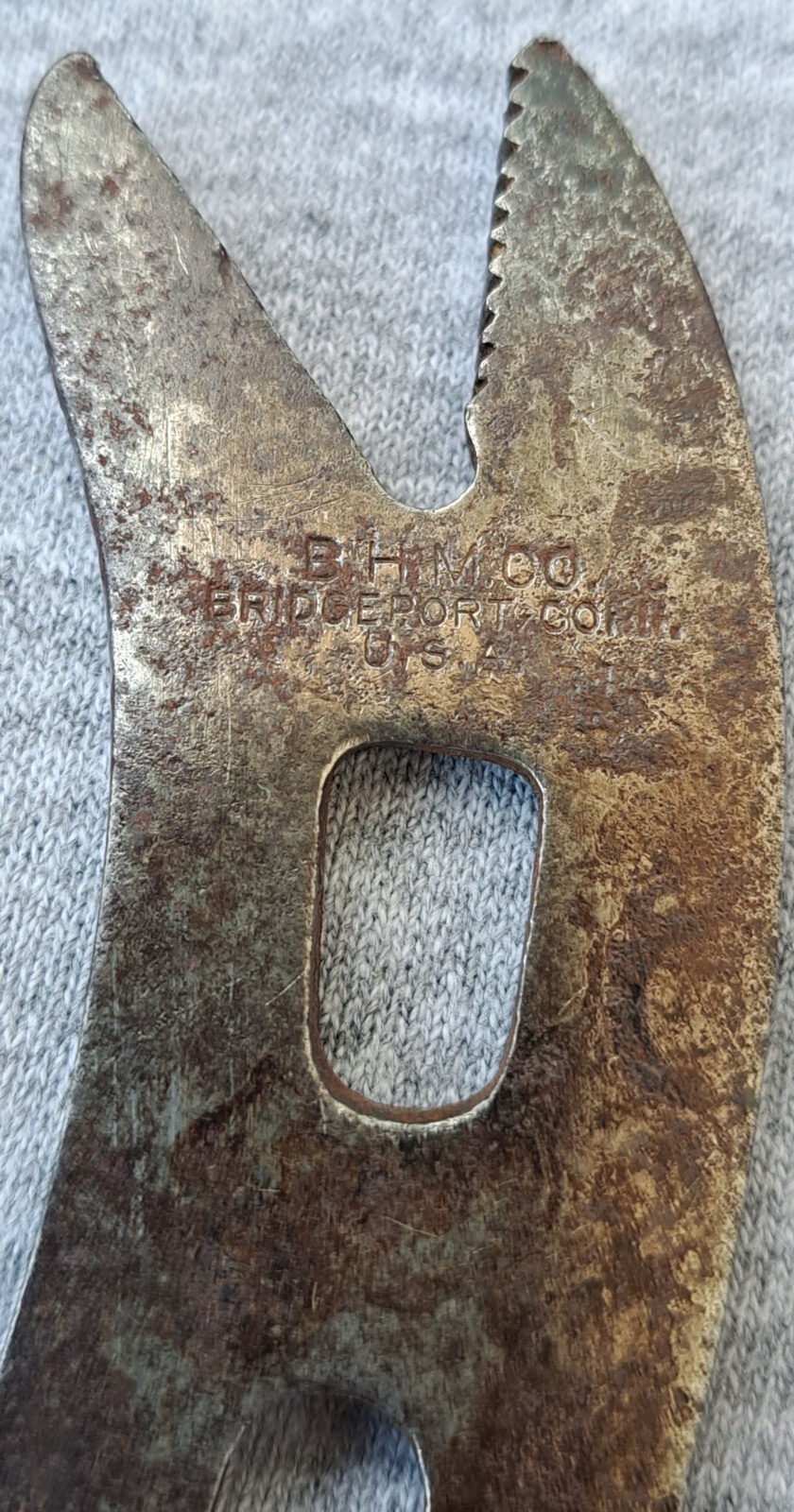 Vintage B.H.M. Company READY GRIP Alligator Wrench ~ Bridgeport, Conn USA