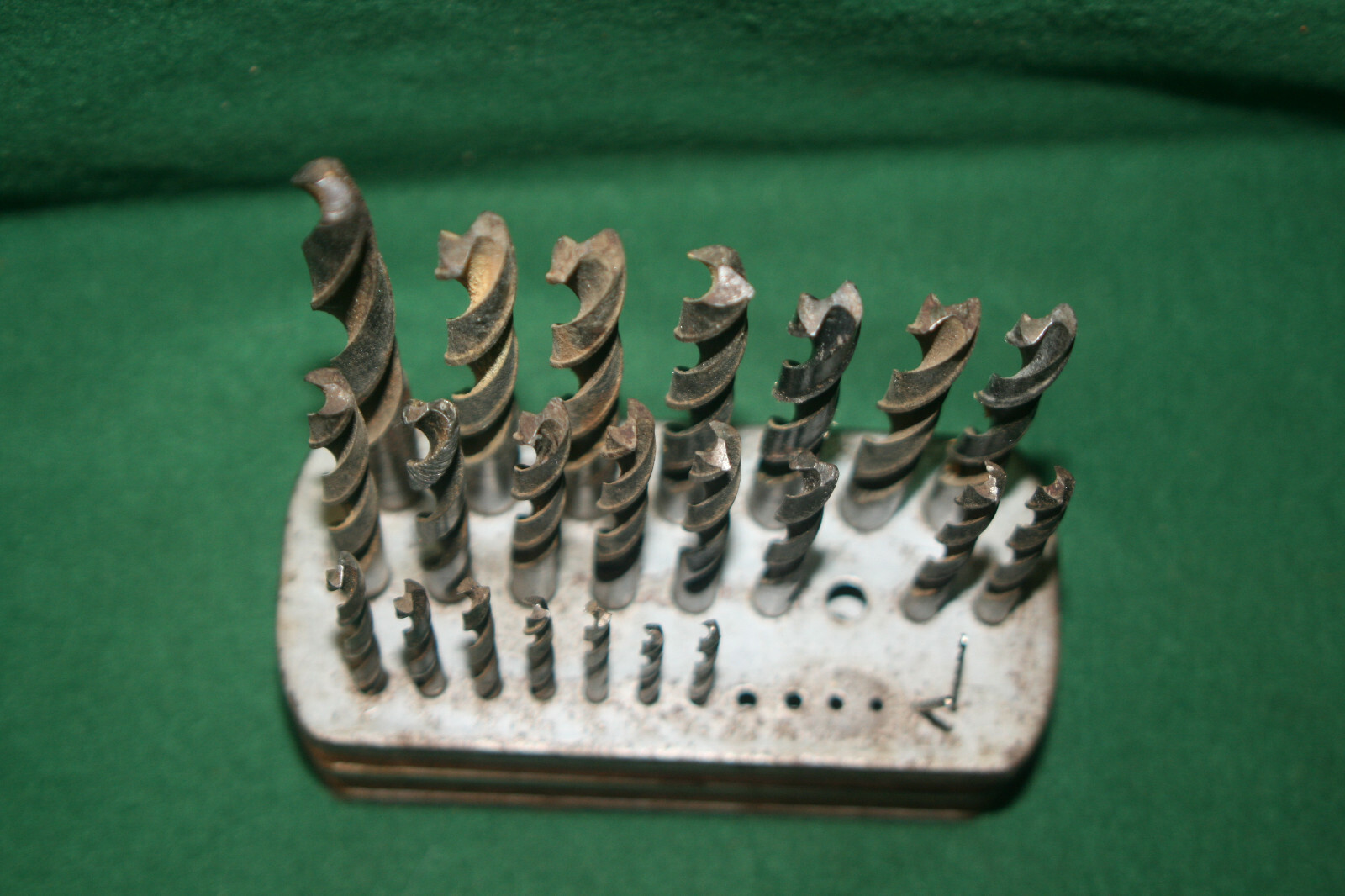 Vintage Drill Index with 24 Graduated Size Bits Made in West Germany Inv#ES01