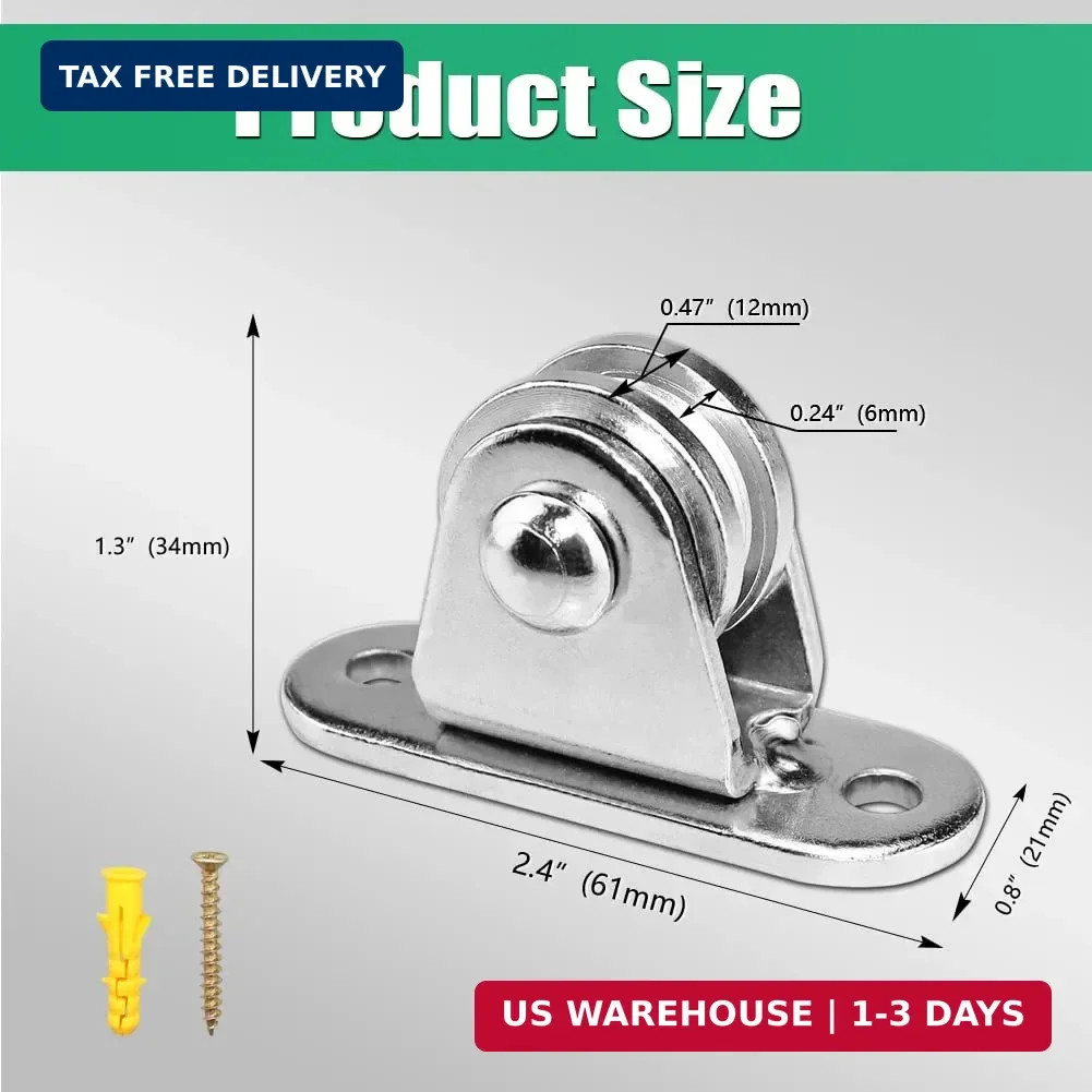 Small Pulley Block Silent Wall Ceiling Mount Pulley with Bearing Fixed Pulleys W