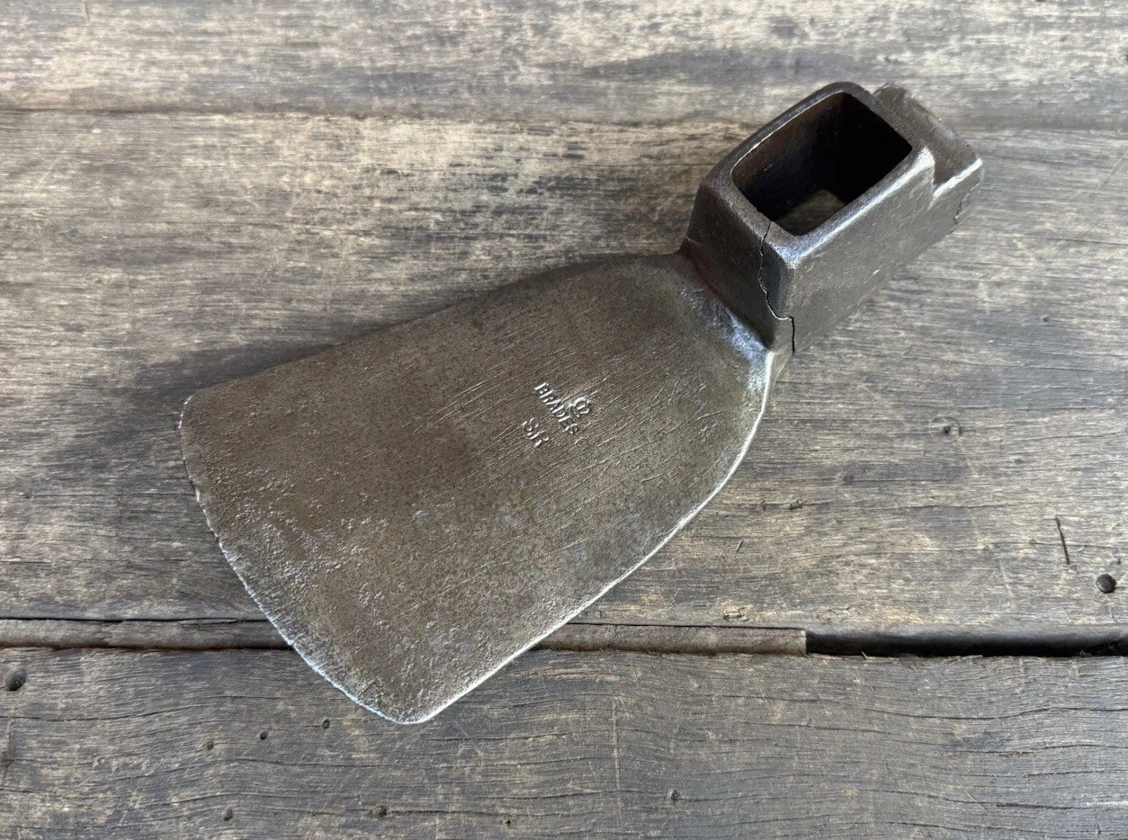 Vintage Brades Crown Stamp Adze Head Carpentry Woodworking Shipwrights Old Tool