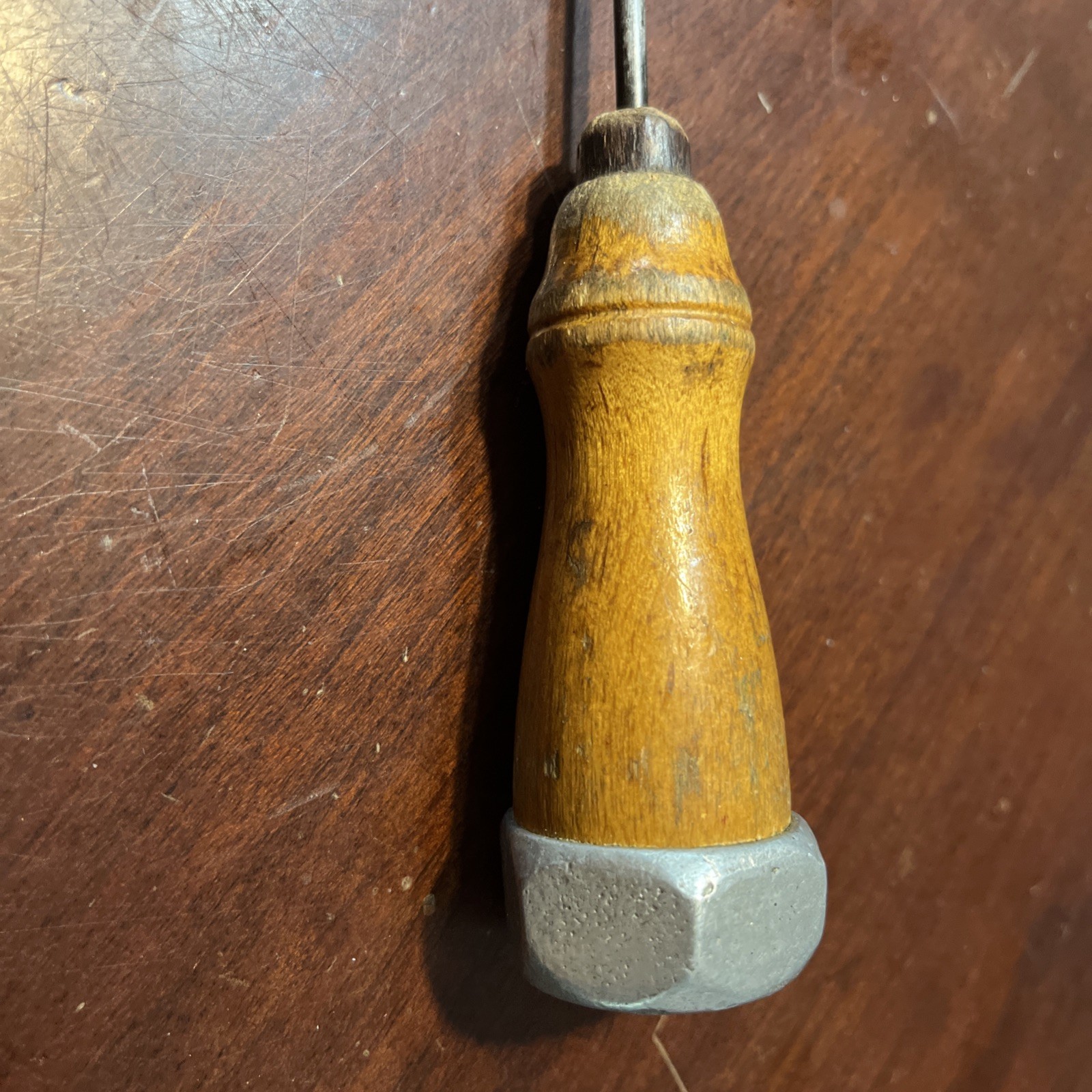 Vintage Goodell U.S.A Ice Pick, Metal Steel, Wood 7.5 Inches Made In USA