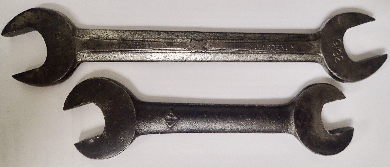 Vint. BRIDGEPORT HARDWARE MFG. Open-End Wrench 1935 Curtis Pat. & Herbrand 725B