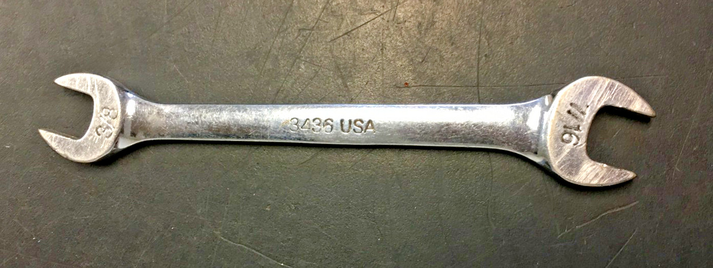 Vintage JC Penney 3/8 & 7/16 Open End Wrench – 3436