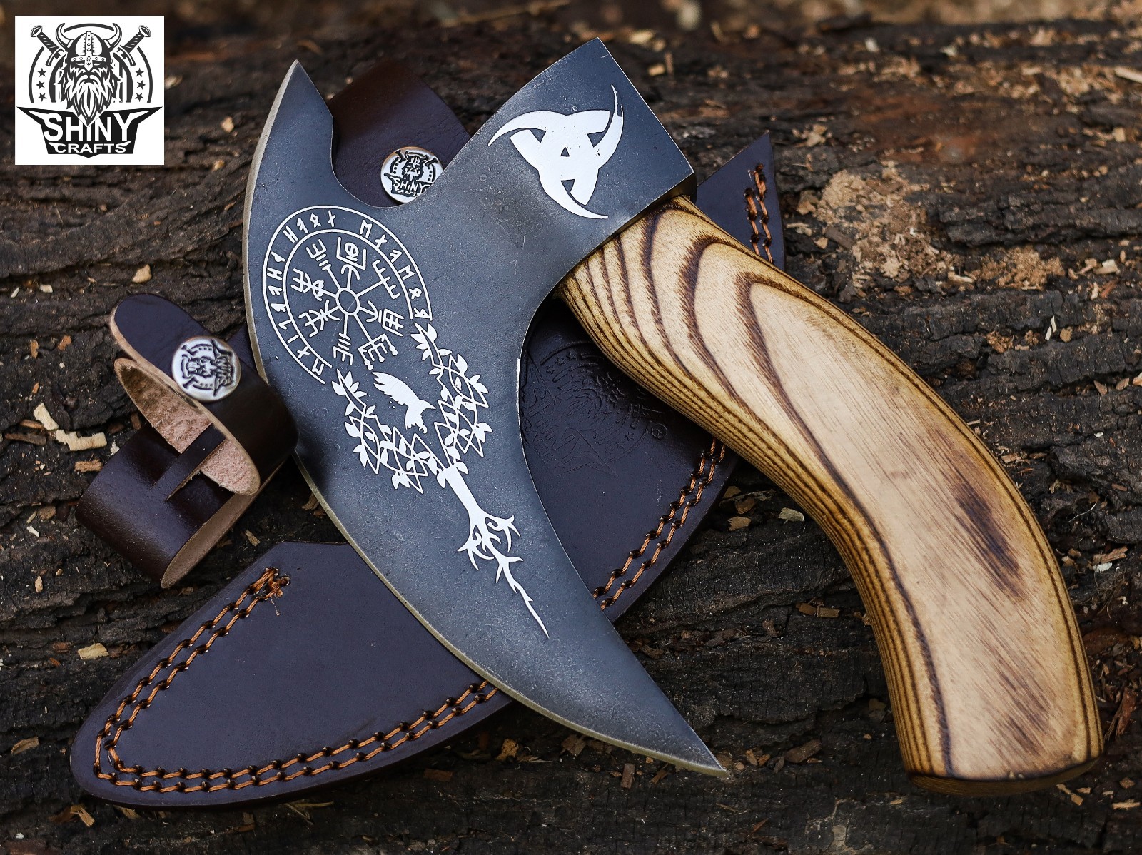 Set of 3 Viking Pizza Cutter Axe,Viking Hatchet Mini Axe-Pizza Cutter Viking Axe