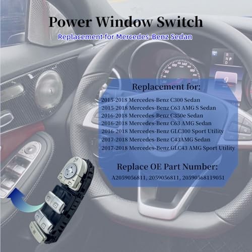 Driver Side Master Power Window Switch Compatible with Mercedes-Benz Sedan