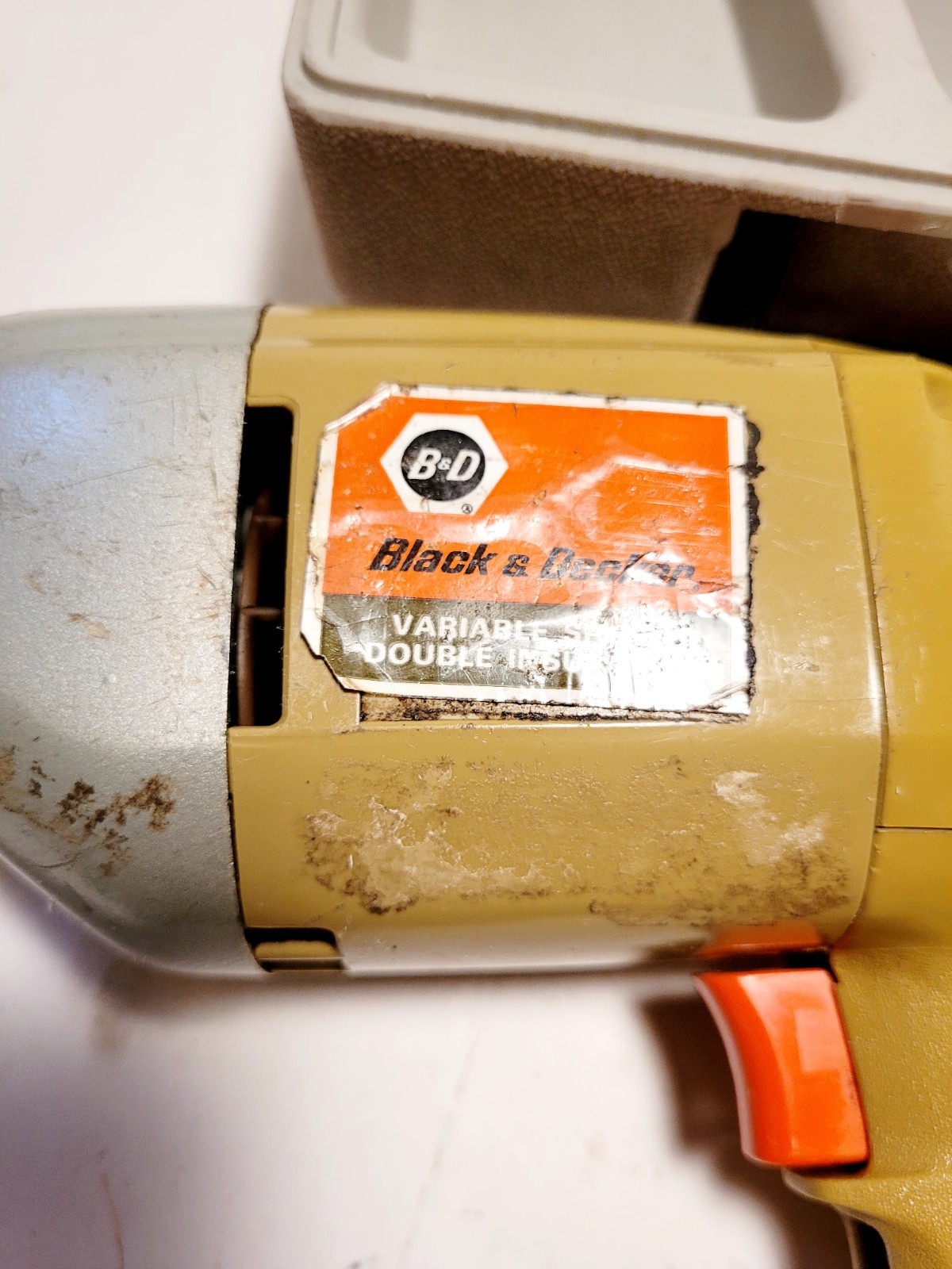 Vintage Black & Decker 3/8” Variable Speed Drill 7114 W/ Case & Key FREE SHIPPIN