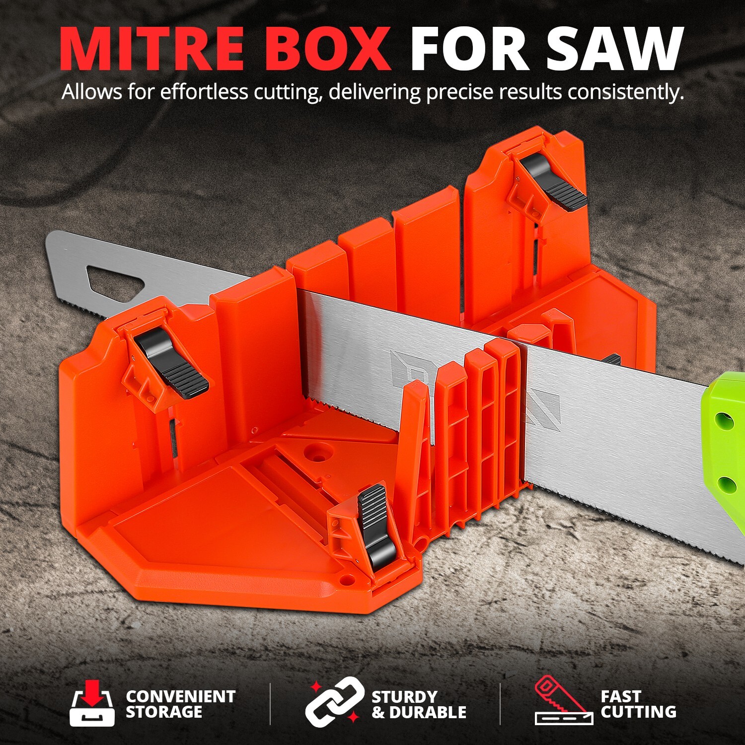 90/45/22-1/2 Degree Angle Slot Miter Saw Box w/ 4 Clamps for Woodworker DIY