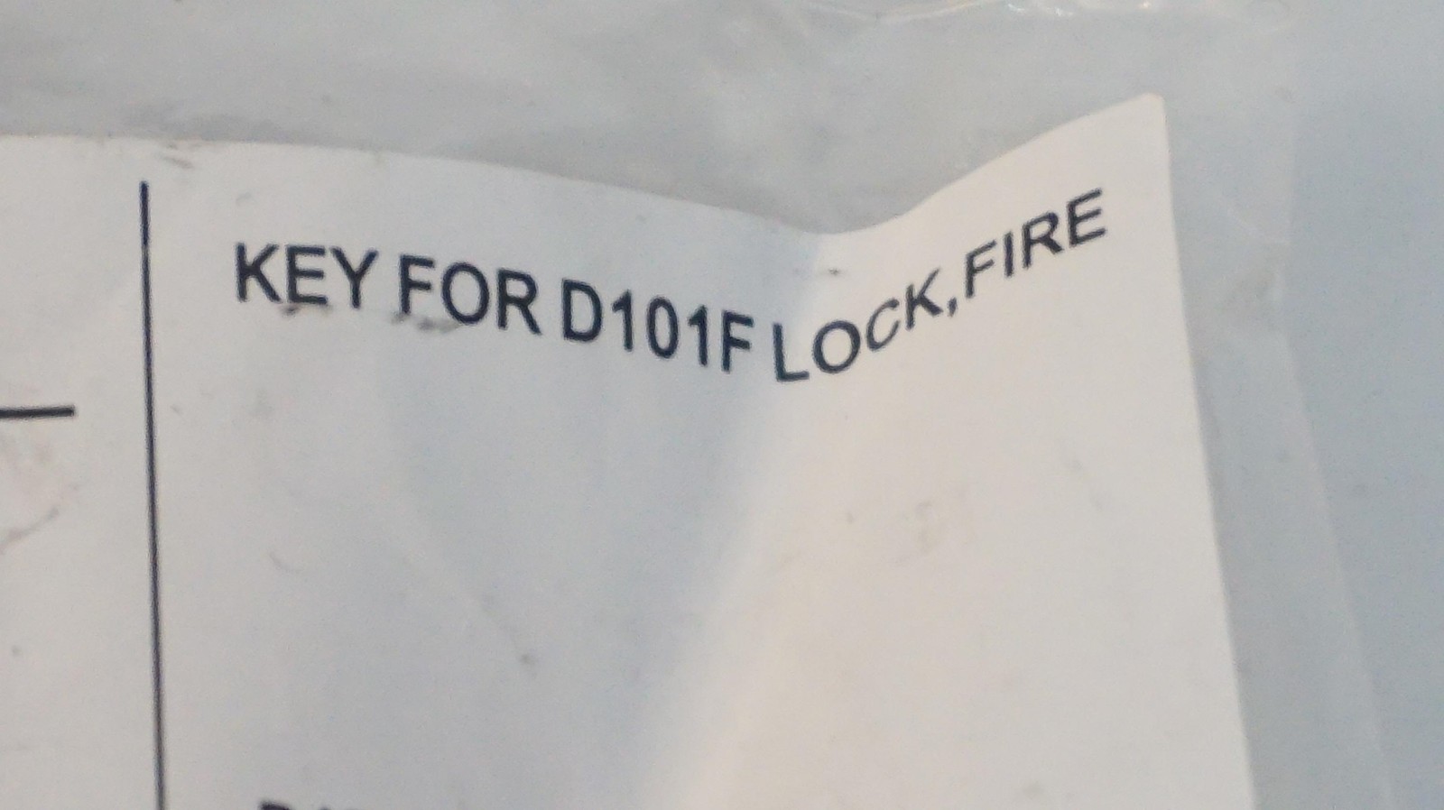-=NEW=-BOSCH D102F KEY FOR D101F FIRE LOCK P/N F01U020512 #203