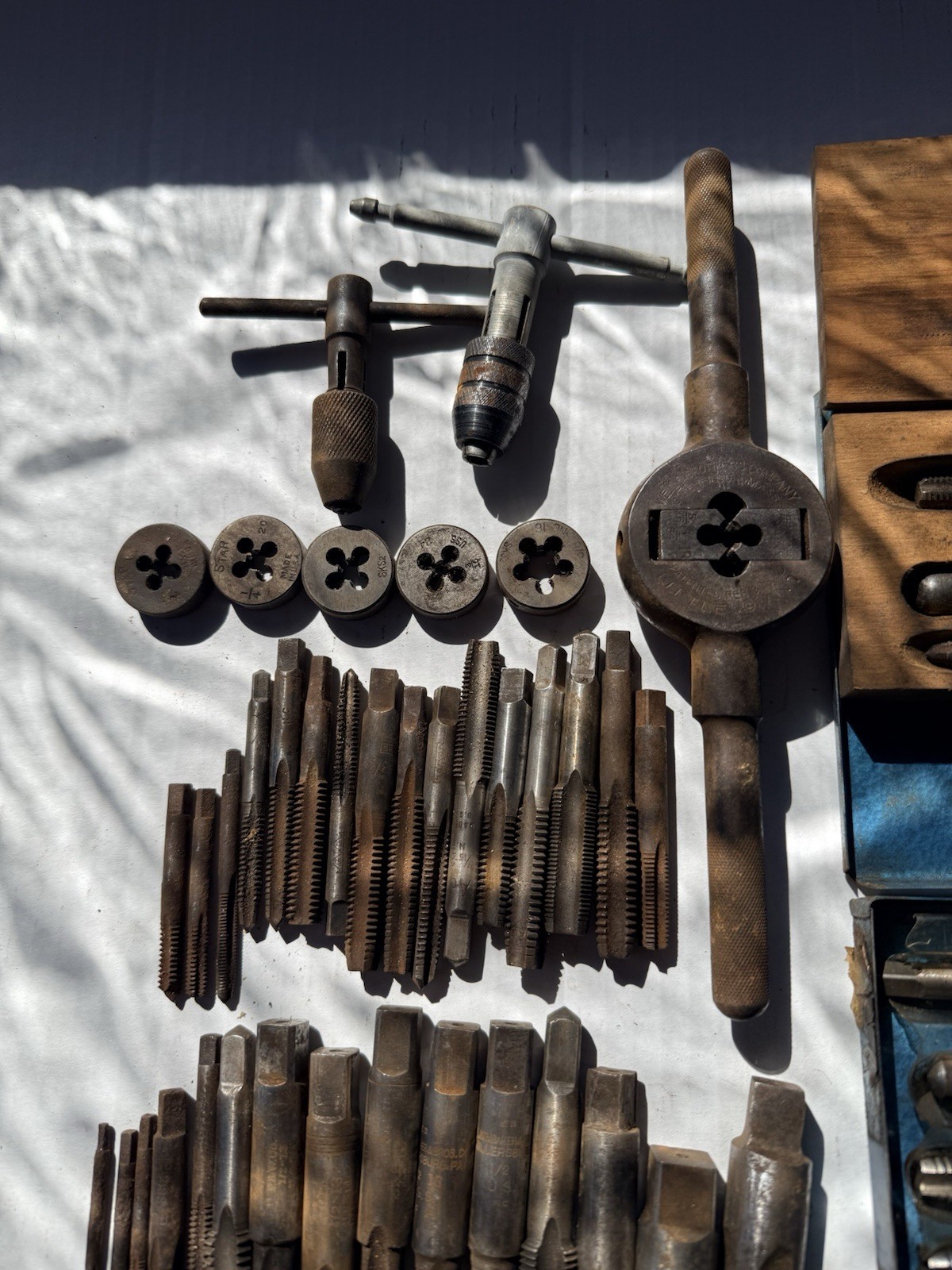 VTG tap die sets Wells Brothers Little Giant Green Field ACC Star P&W Baldwin