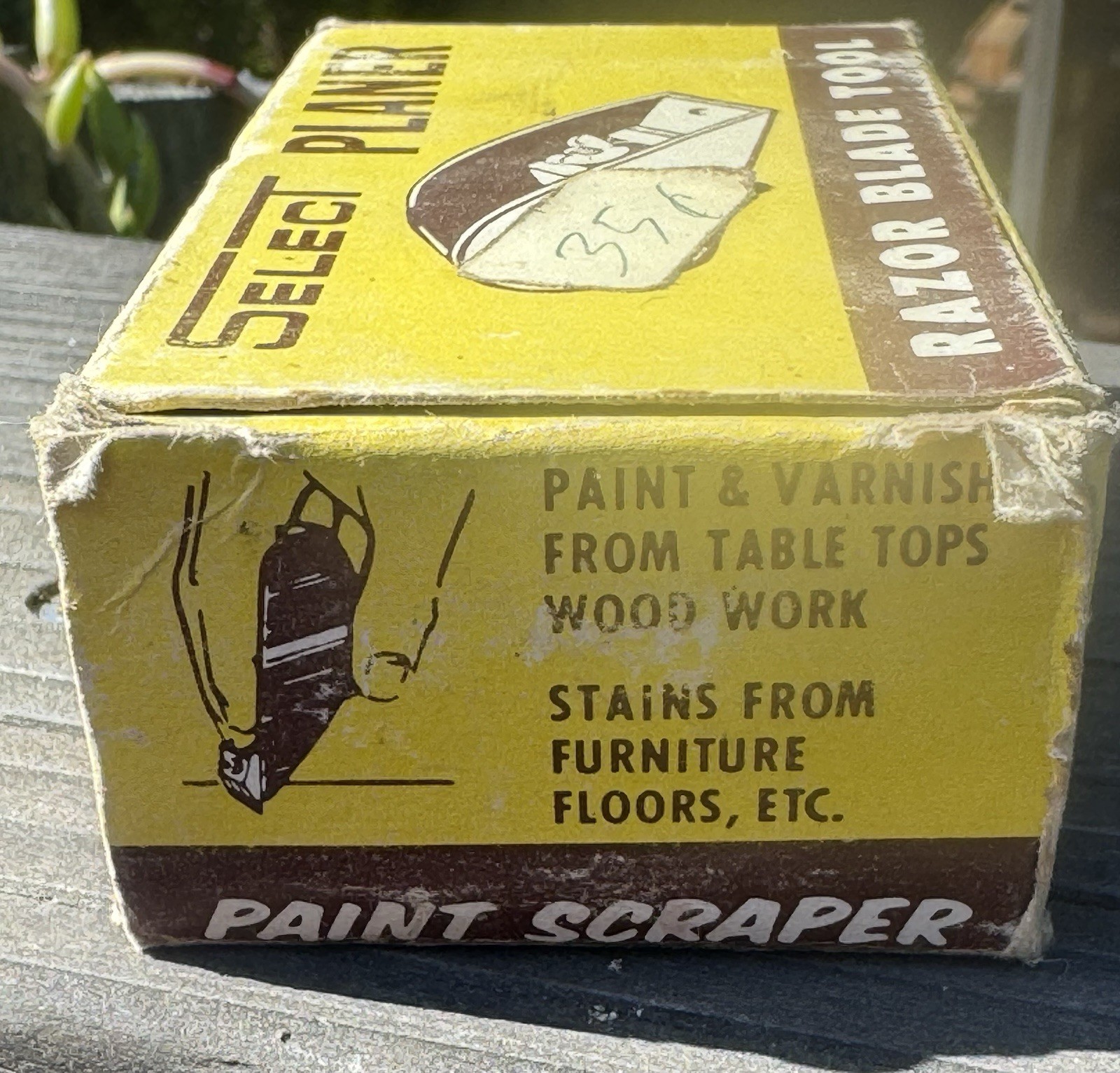 Vintage SELECT PLANER Glass Scraper W Bios & Razor Blades NOS