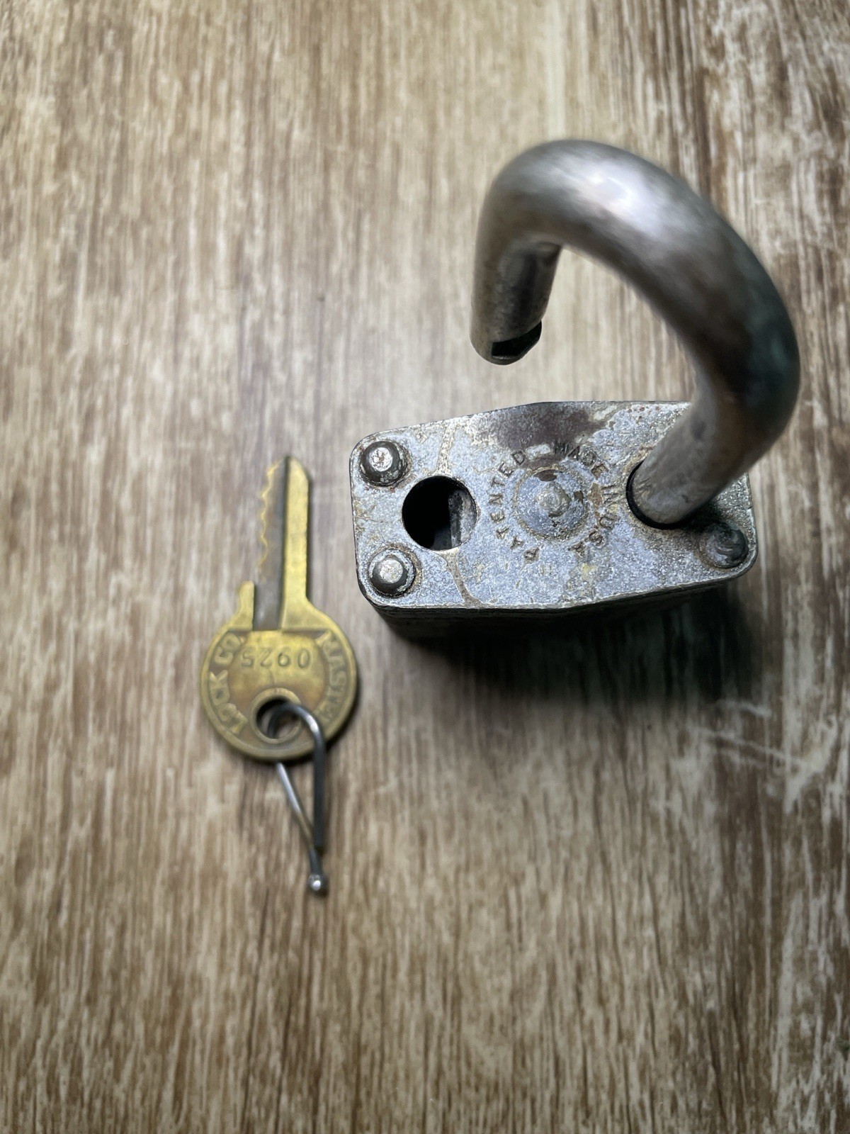 1970s Master Lock 0925 w/ Key + Magnet Mount w/ Hook & Loop Strap