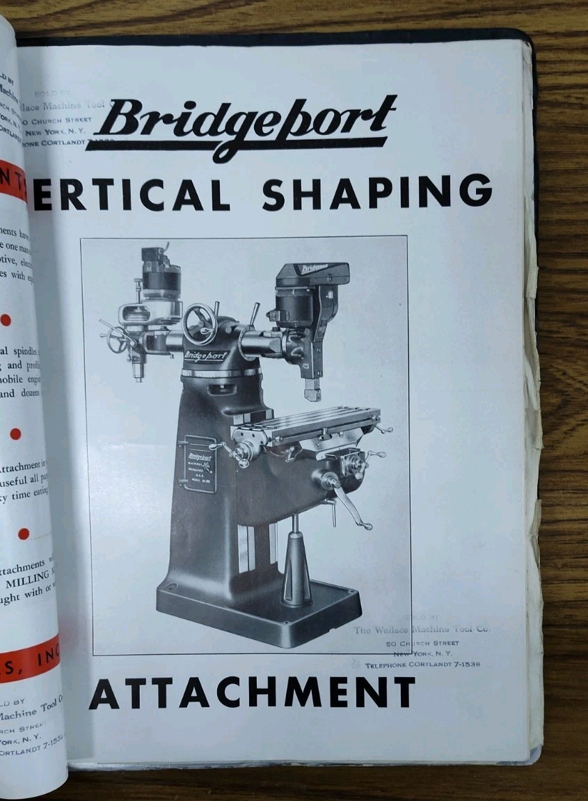Wallace Industrial Machine Tool Supply Brochure Folder Bridgeport Vtg Catalog