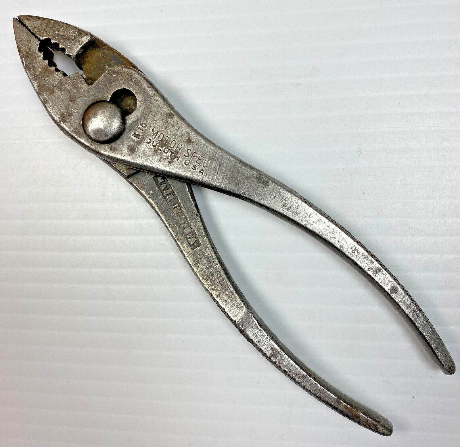 VINTAGE DIAMOND CALK HORSESHOE CO. K16 BLACK MOTOR SPEC. SLIP-JOINT PLIERS USA