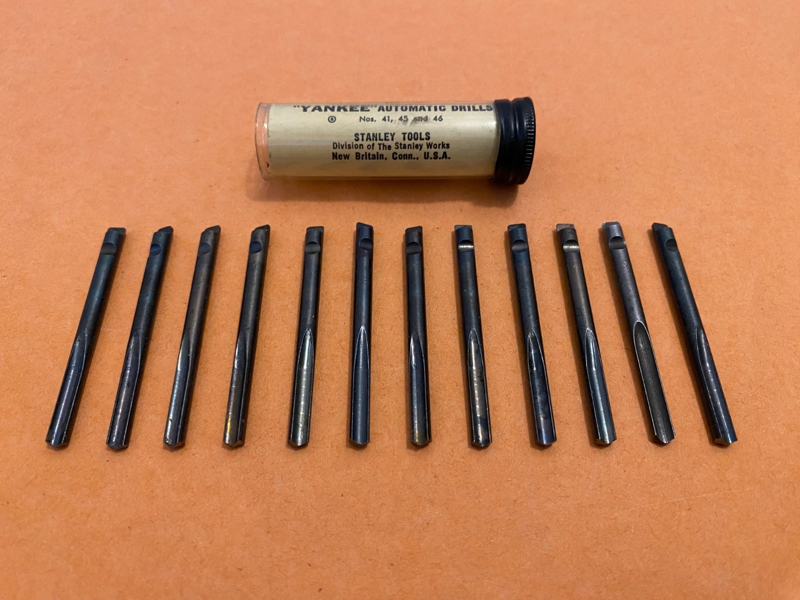 (12) 11/64” STANLEY YANKEE NORTH BROS MILLERS FALLS DRILL POINTS – 41 46 – NEW