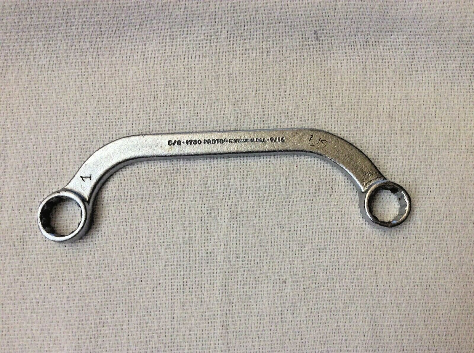 PROTO 1730 HALF MOON AIRCRAFT WRENCH 5/8 x 9/16 INCH 12PT USED HALF MOON WRENCH