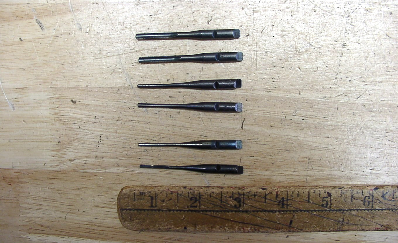 6 Vntg Stanley Yankee Drill Points,2 Each Of 9/64″,7/64″,5/64″,XLINT!