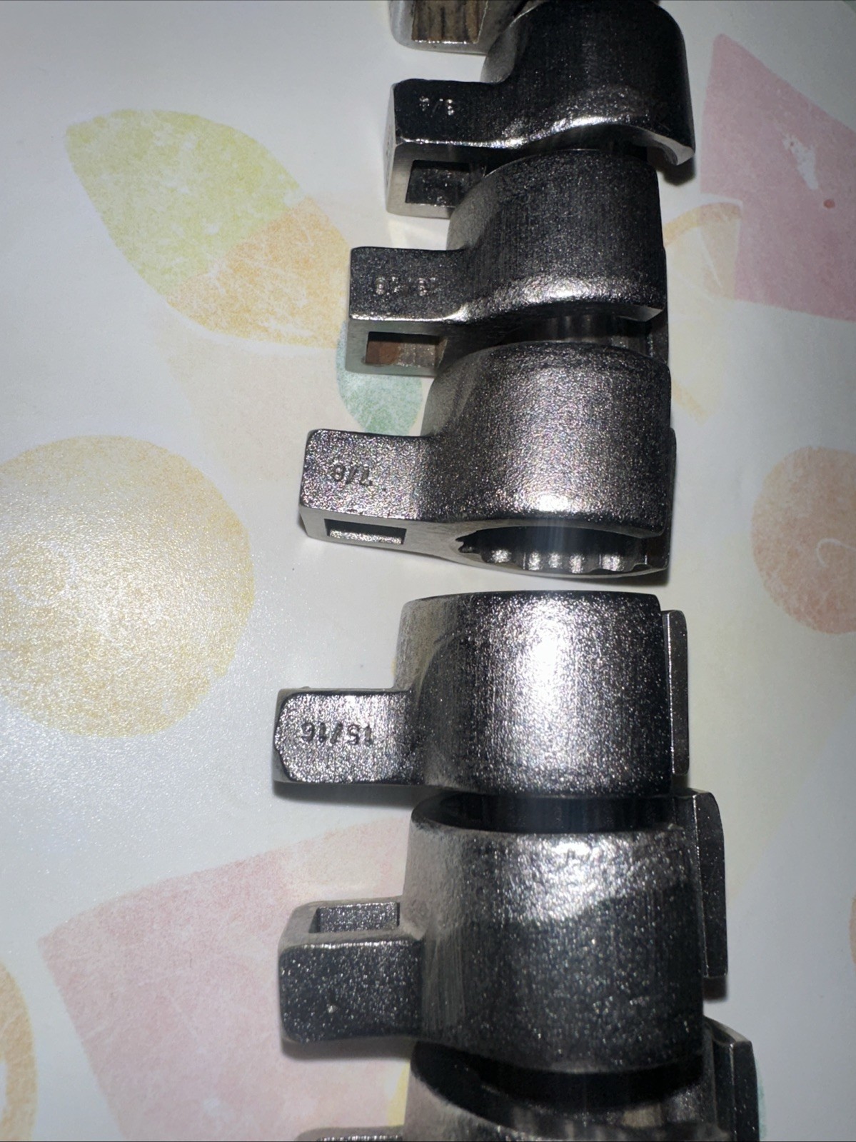 9pcs. BONNEY 3/8″ DRIVE VF12,16,22,24,26,28,30,32 And 34FLARE CROWFOOT WRENCH..