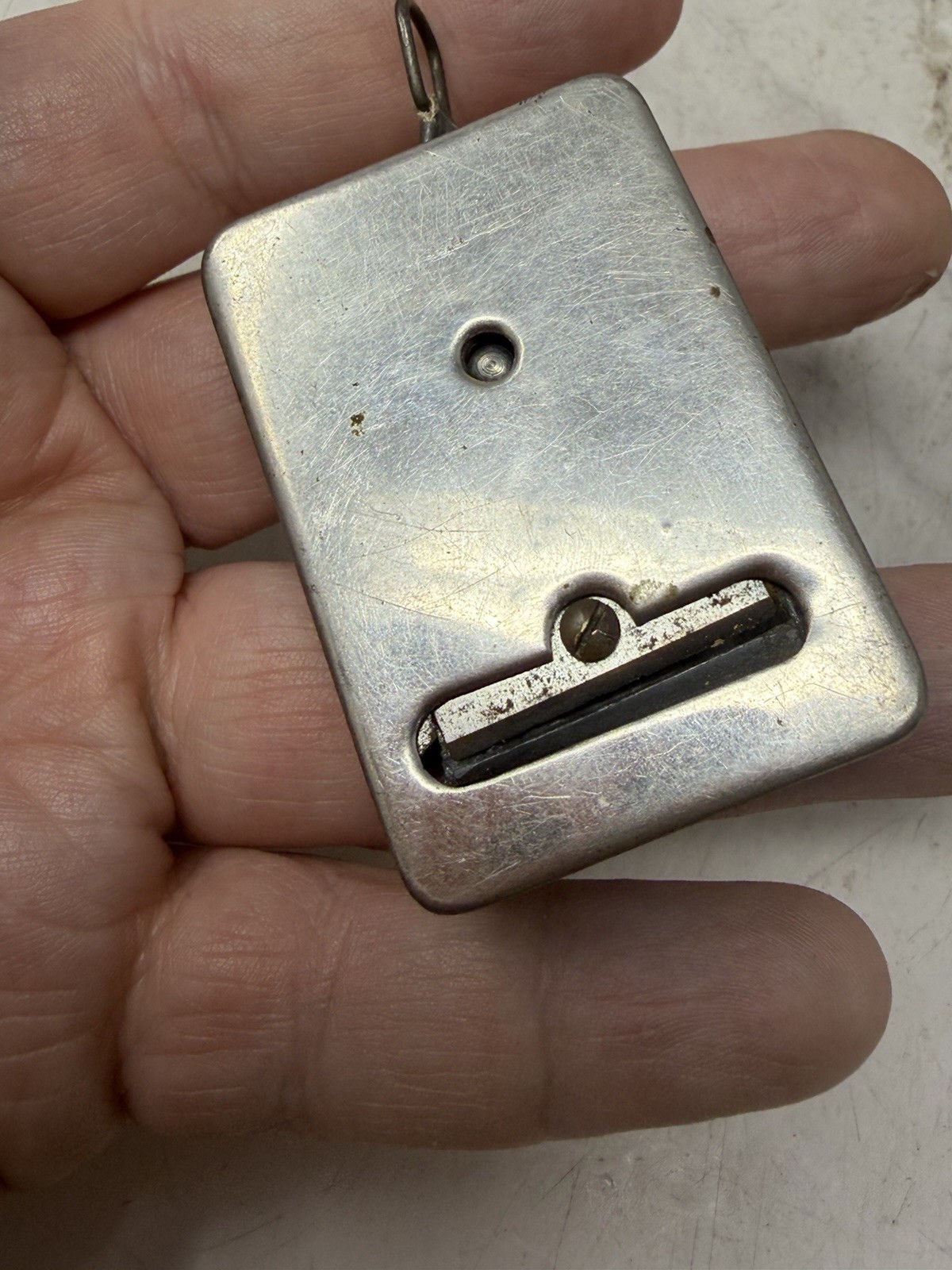 Antique German Combination Tape Measure Pencil Sharpener Pocket Tool c1910-30