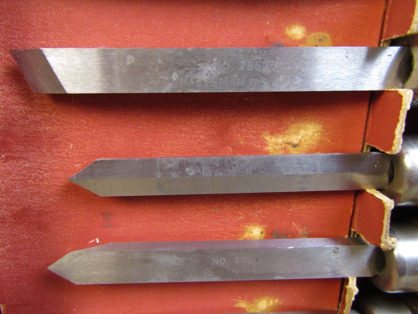 VINTAGE CRAFTSMAN USA 5 PIECE WOOD LATHE TURNING CHISEL SET