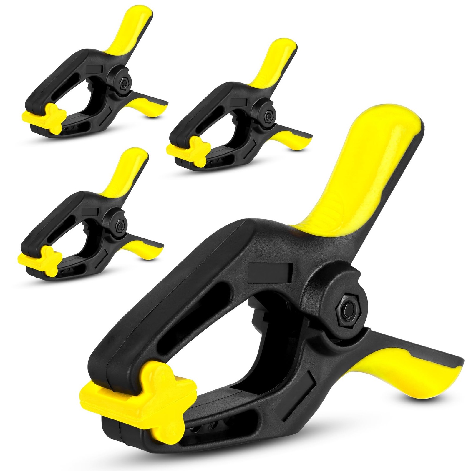 6 Inch Spring Clamps Pack of 4 Heavy Duty Plastic Clamps for Woodworking with…
