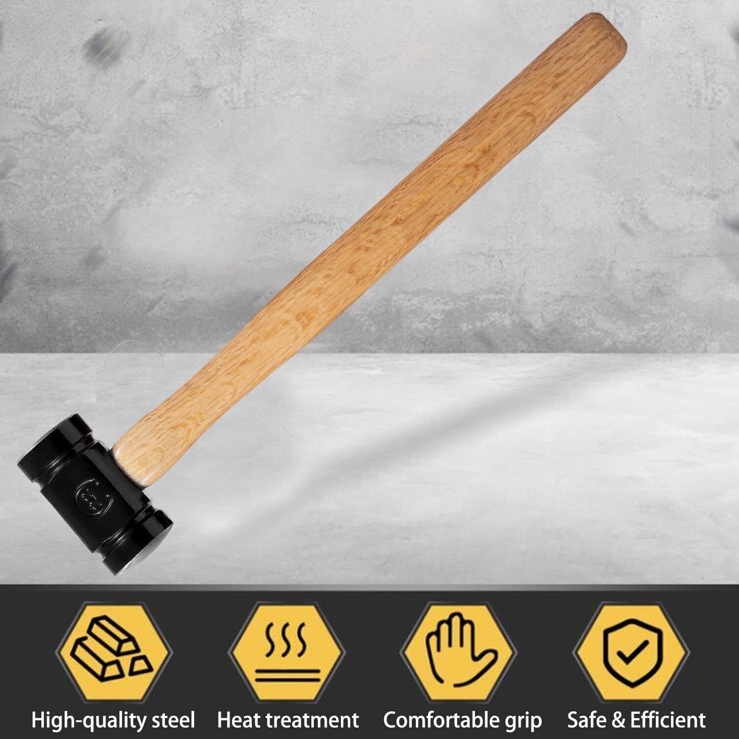61B 36 OZ Steel Blacksmith Rounding Forging Hammer Handmade Farrier Forge Tool