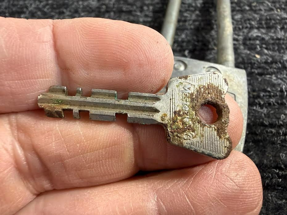Vintage Slaymaker ‘Rustless’ Bicycle Lock with Key.