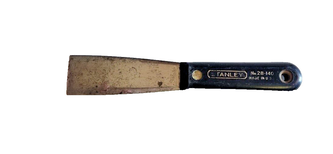VTG Stanley Nylon Handle Stiff Puddy Knife 1-1/4″ No. 28-140 Original Hand Tool