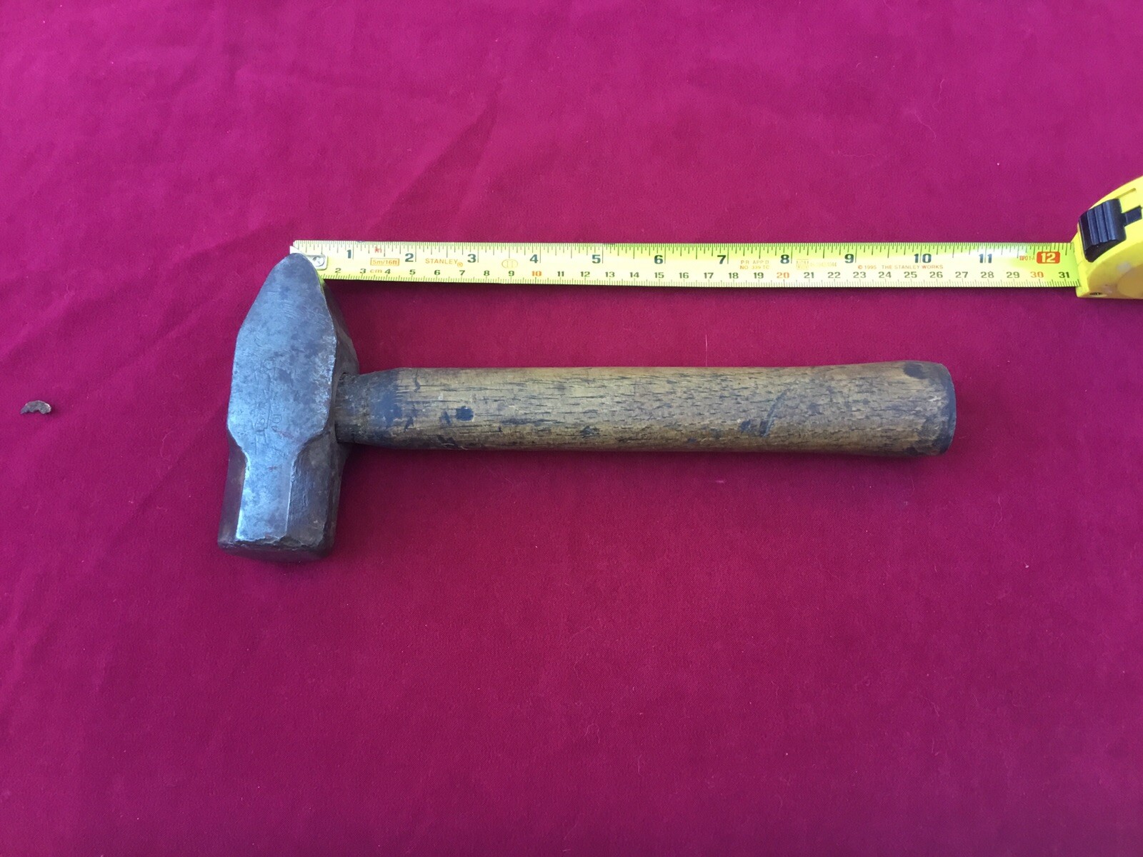 vintage stanley blacksmith pein hammer model 401 32 oz. dixie handle