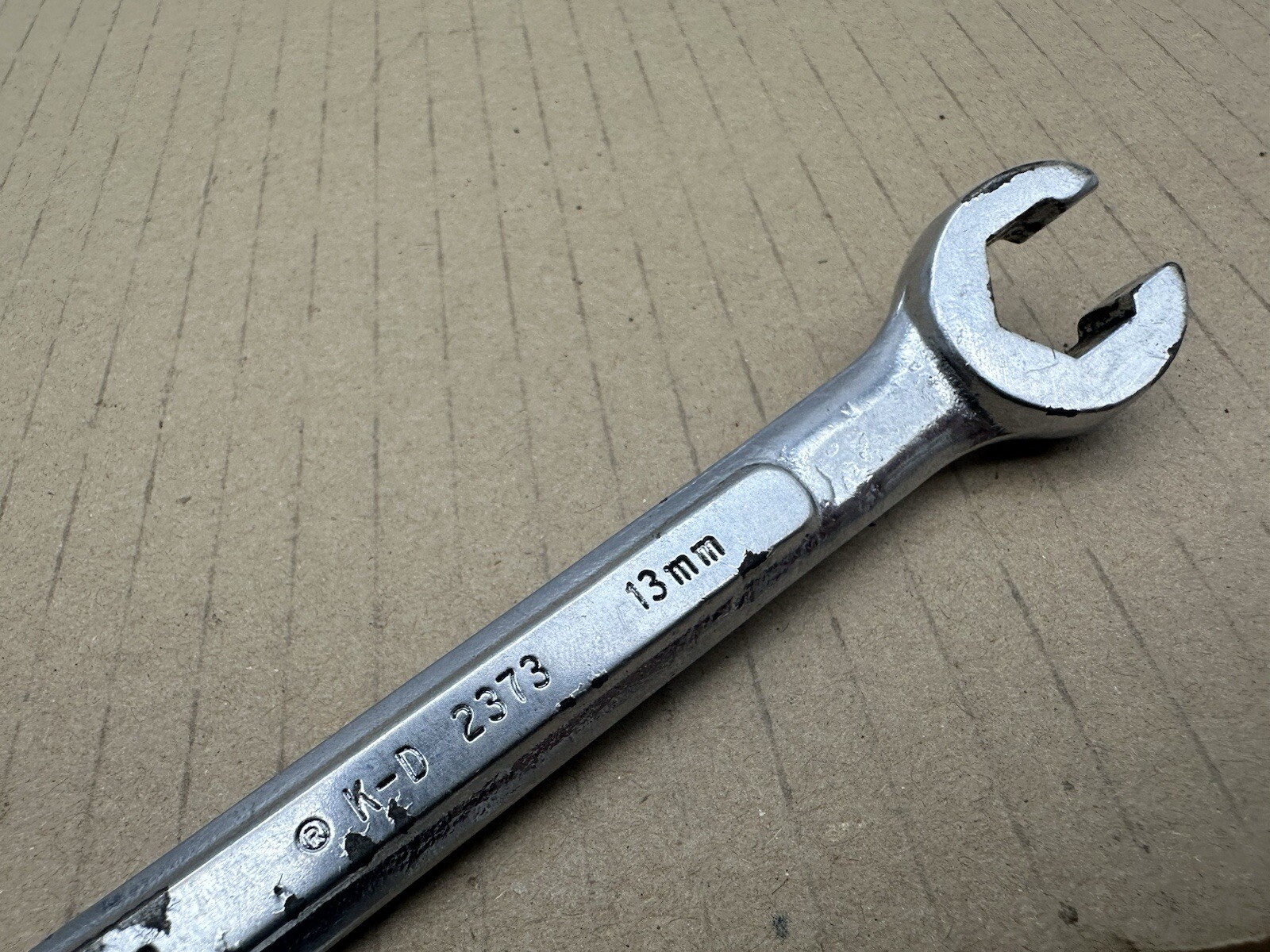Vintage K-D Made In USA 2373 Flare Nut Wrench 13/14mm Hand Tool Open End