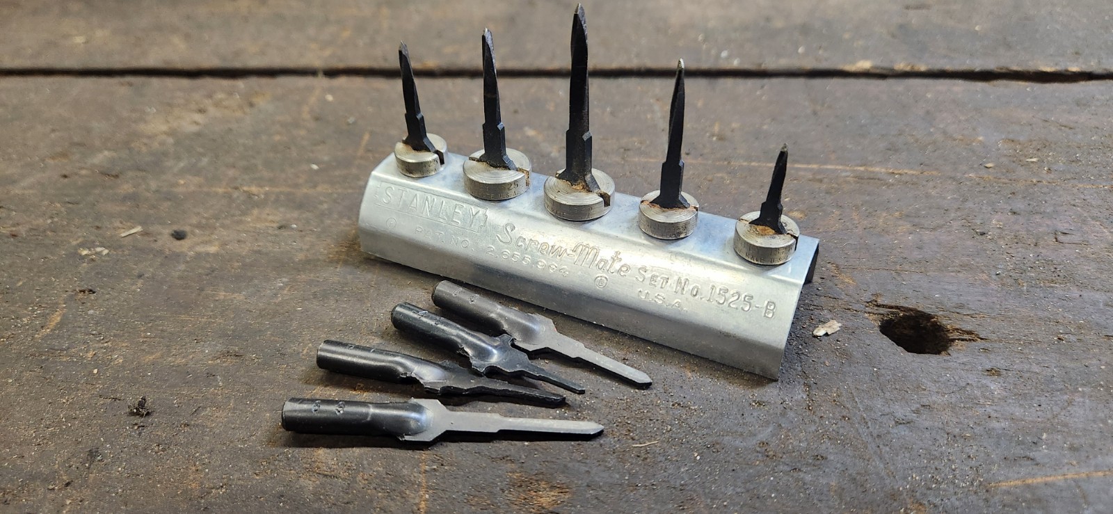 Stanley Screw-Mate Set No.1525-B (uncommon stand, extra bits)