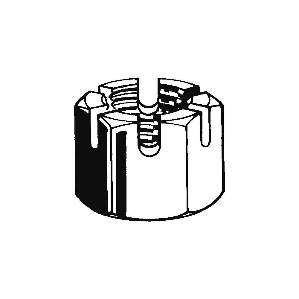 GRAINGER APPROVED U12030.087.0001 CstlNt,Pln,Stl,Grd8,7/8″-9,1 5/16in,5PK 41TZ92