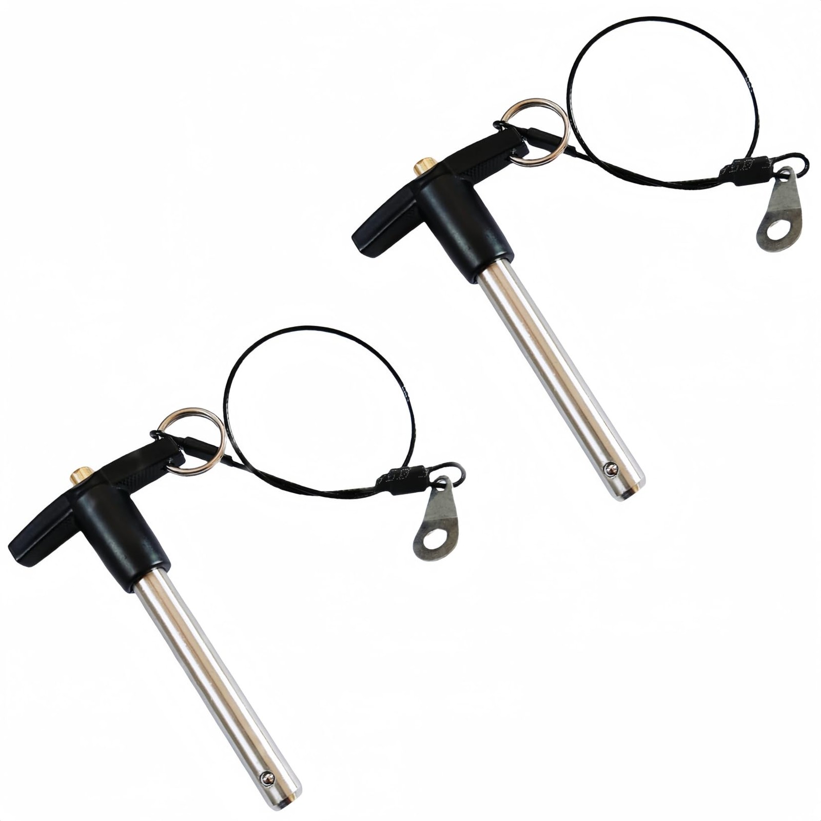 2 PCS 304 Stainless Steel PushButton Quick Release Pin T Handle 7/16 Inch