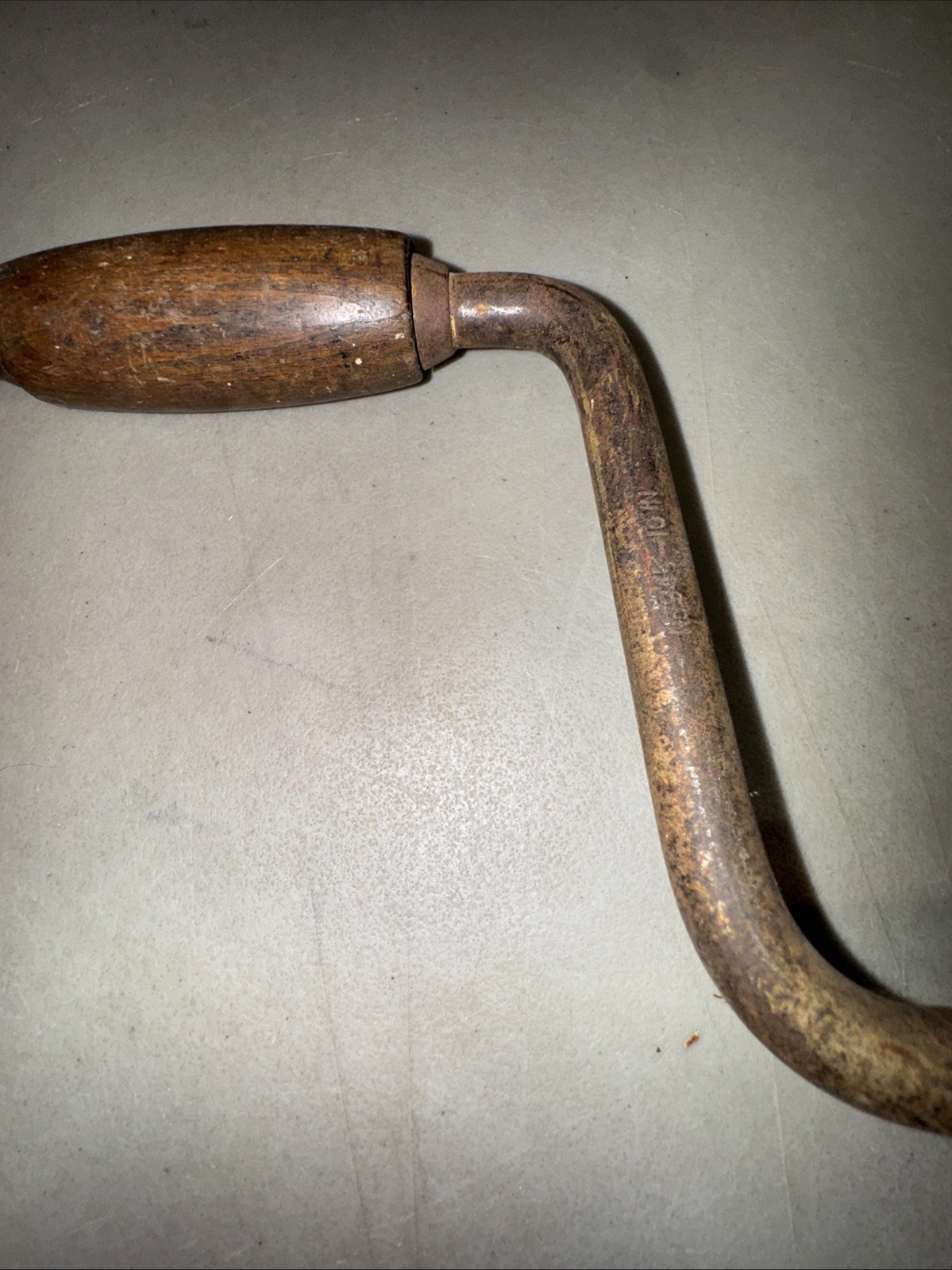 Vintage Stanley No. 945 10″ Ratcheting Reversable Hand Drill Wood Handle Working