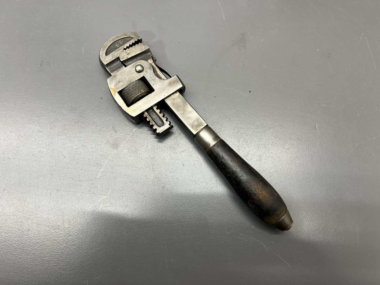 VINTAGE JP DANIELSON 7.5″ STILLSON STYLE MONKEY WRENCH – VERY CLEAN – USA