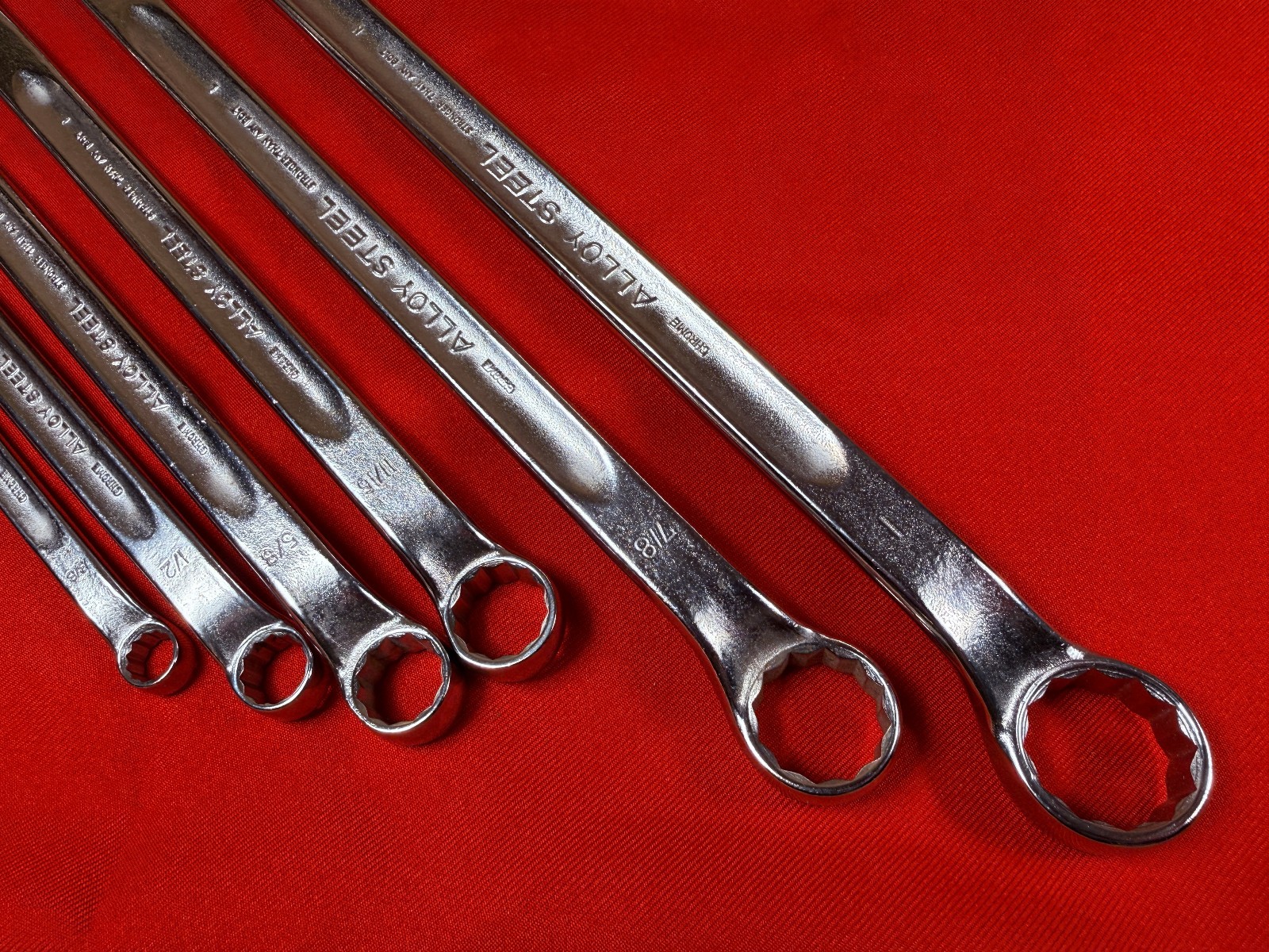 NOS 6 pc Vintage Stahlwille SAE Box End Wrench Set 23 Corona Series 3/8 – 1-1/8″