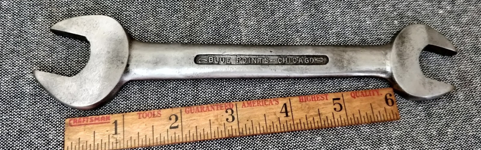 Blue Points Chicago No. 2225 Vintage 11/16″-25/32″ SAE Open End Wrench