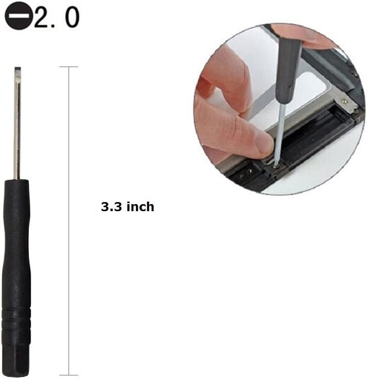 10Pcs Mini Slotted 2.0mm Screwdriver Set for Cell Phone PC Electronics