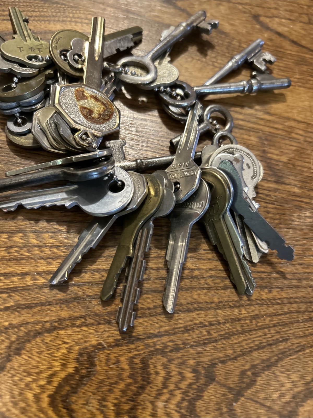 Vintage Keys, Five Skeleton Keys, One Furniture, Key, And Miscellaneous