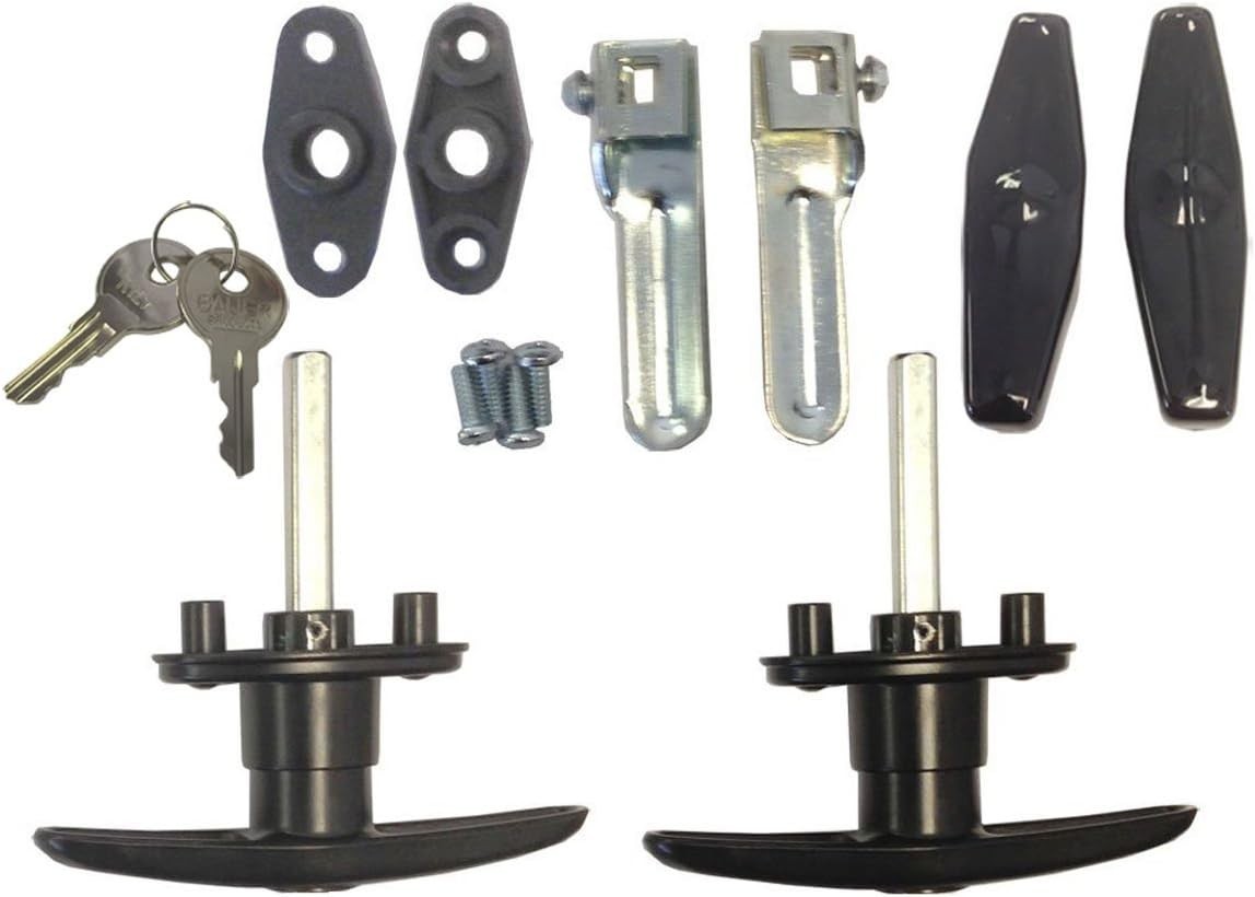 Durable Metal T-Handle Lock Set – Includes Keys & Screws for Easy Installation