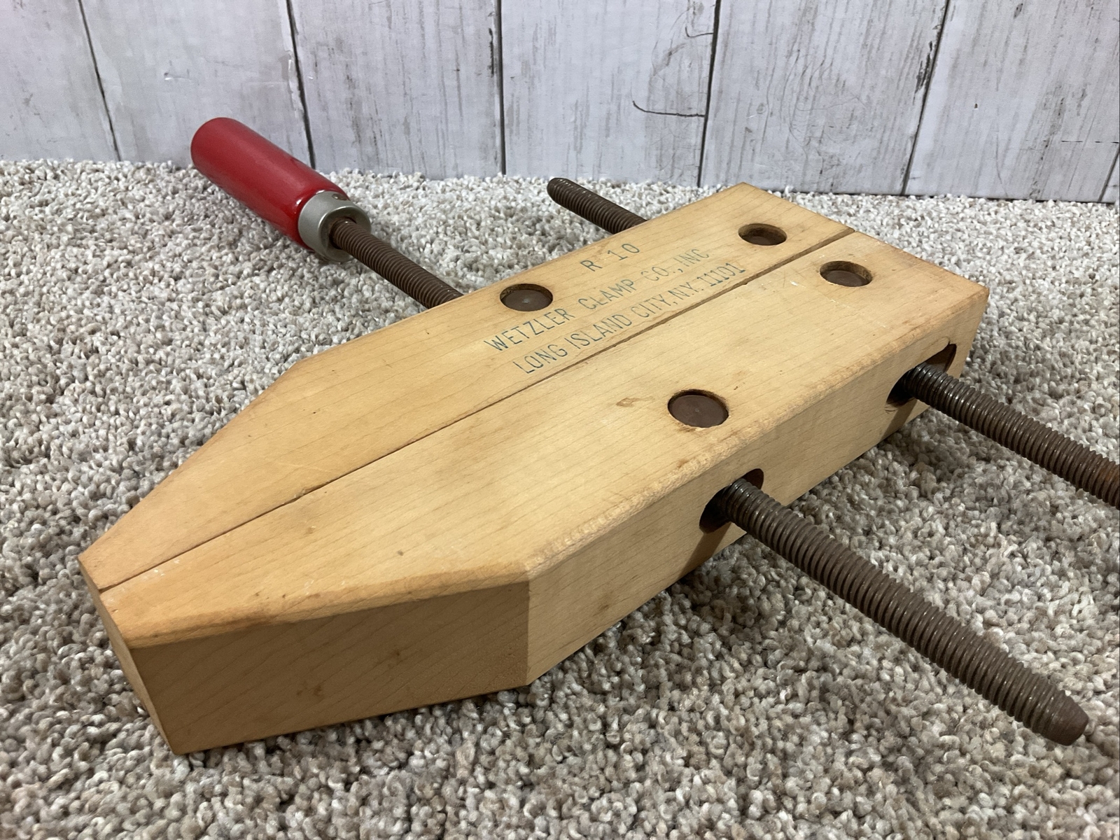 Vintage Wetzler Wood Clamp R10 Long Island City N.Y. 11101