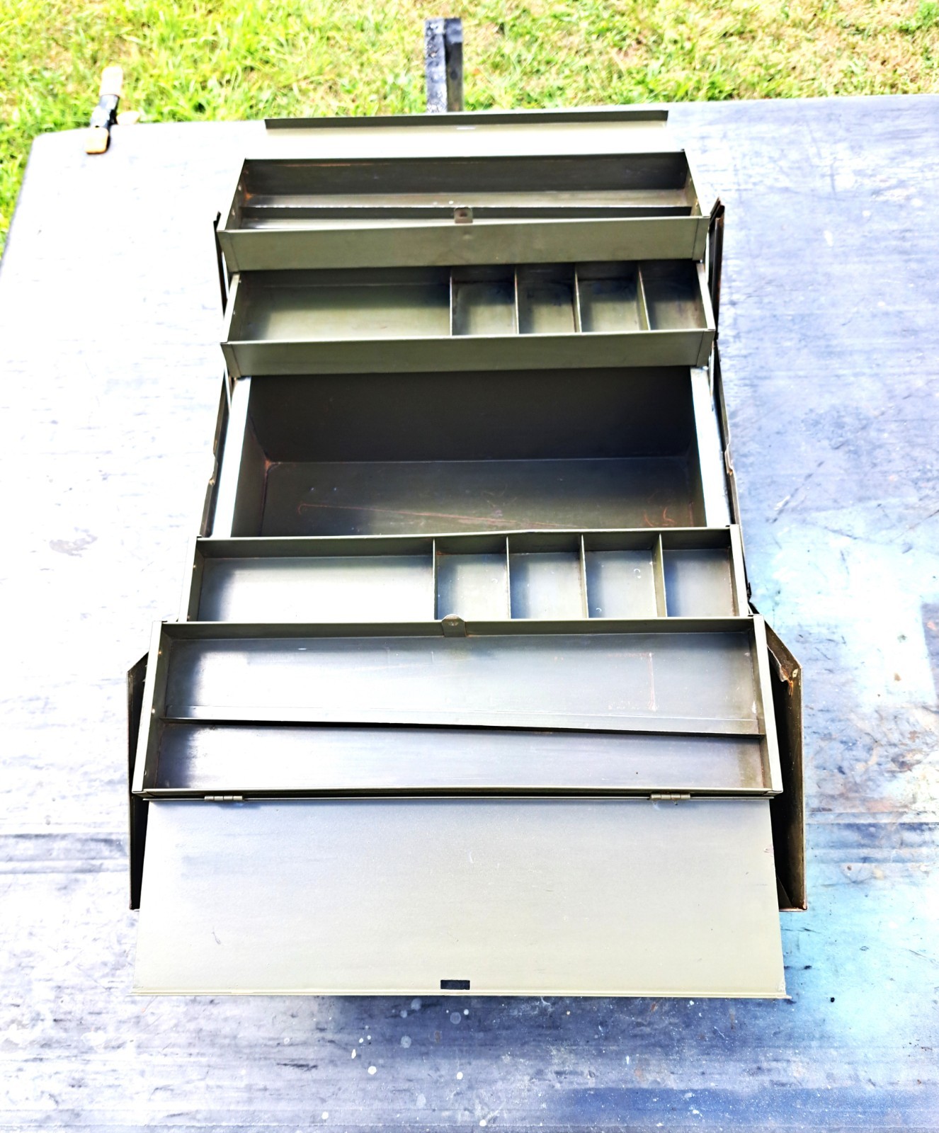WATERLOO Olive Green Large Army Tool Box – Local Pick Up Only