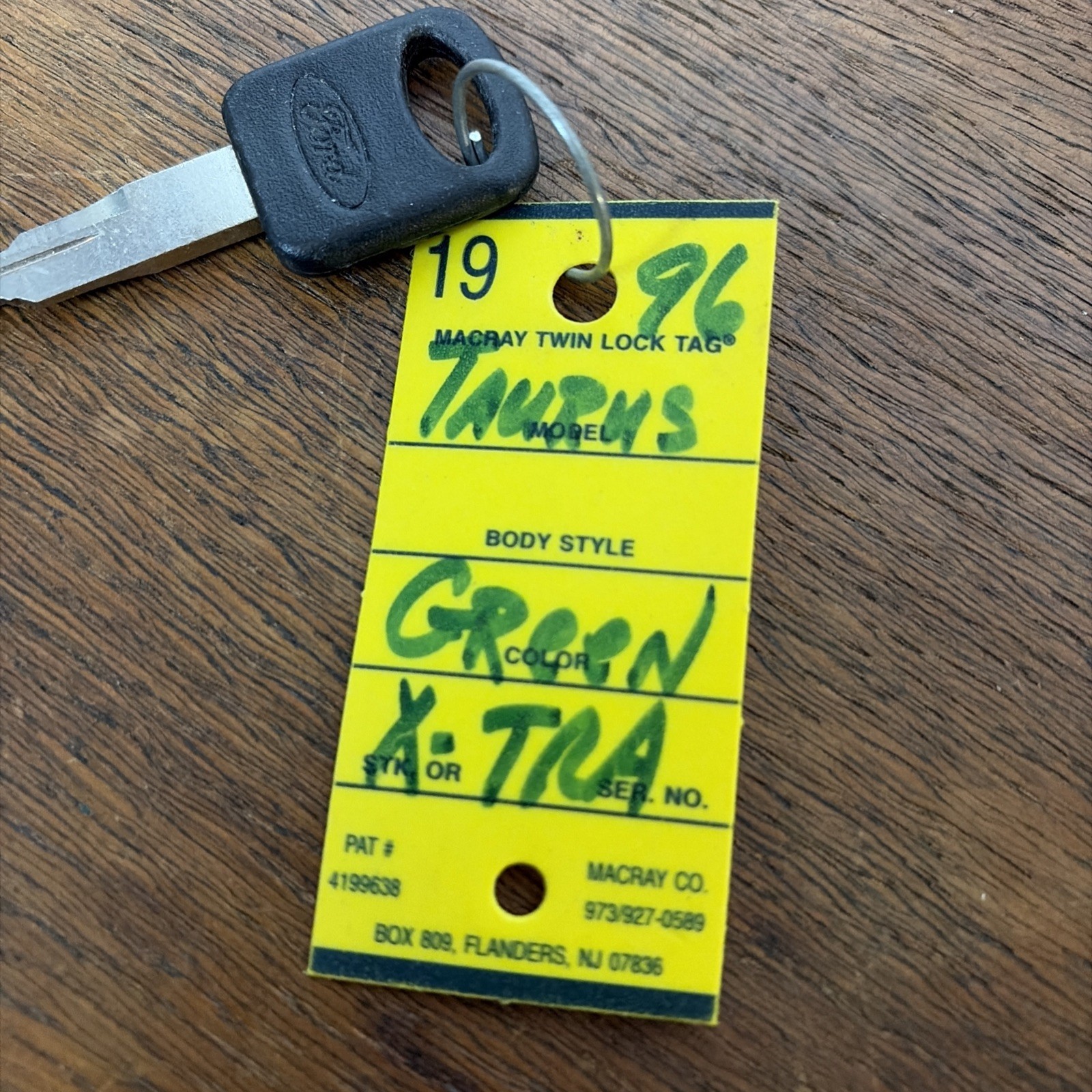 Vintage Set of Automotive Key Set of 1 1996 Ford Taurus