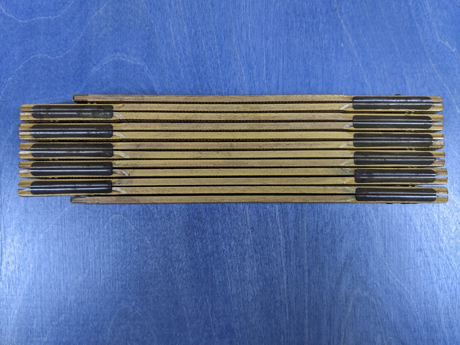 Vintage Lufkin Wood Ruler X46 Red End Extension Rule Folding 72″ Made In USA