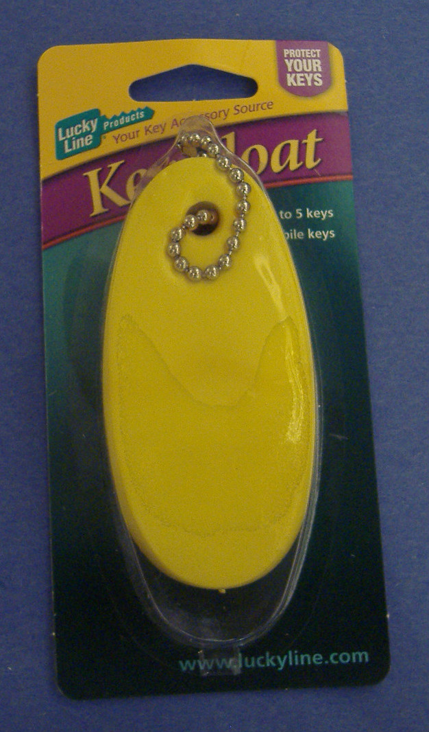 LUCKY LINE #92801 YELLOW KEY FLOAT KEY RING