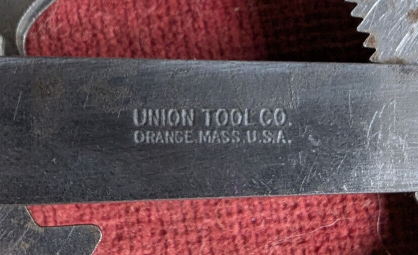 Vintage Union Tool Company Orange Mass.U.S.A Thread Gauge (H)